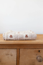 画像をギャラリービューアに読み込む, patchwork blanket - teddy bear