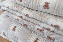画像をギャラリービューアに読み込む, patchwork blanket - teddy bear