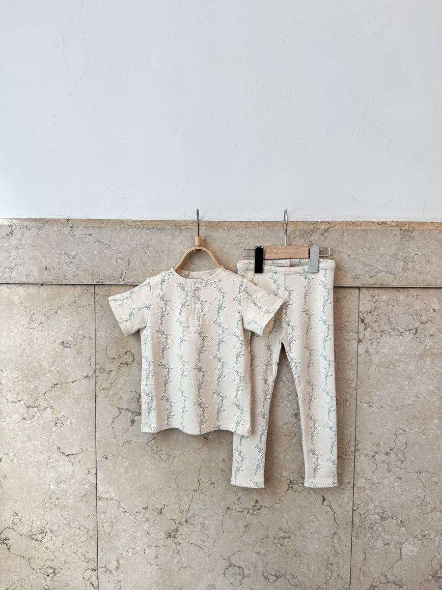 Pima Flutter Shorts in Garden Windowpane by Iver & Isla main image 1
