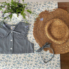 画像をギャラリービューアに読み込む, Frannie Waistcoat Blouse - Blue check