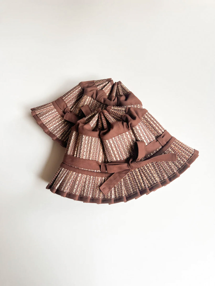 美品LORNAMURRAYローナマーレイchild Mayfairavoca S Mayfair Pleated Woven Hat – Elegant Kids Sun Hat