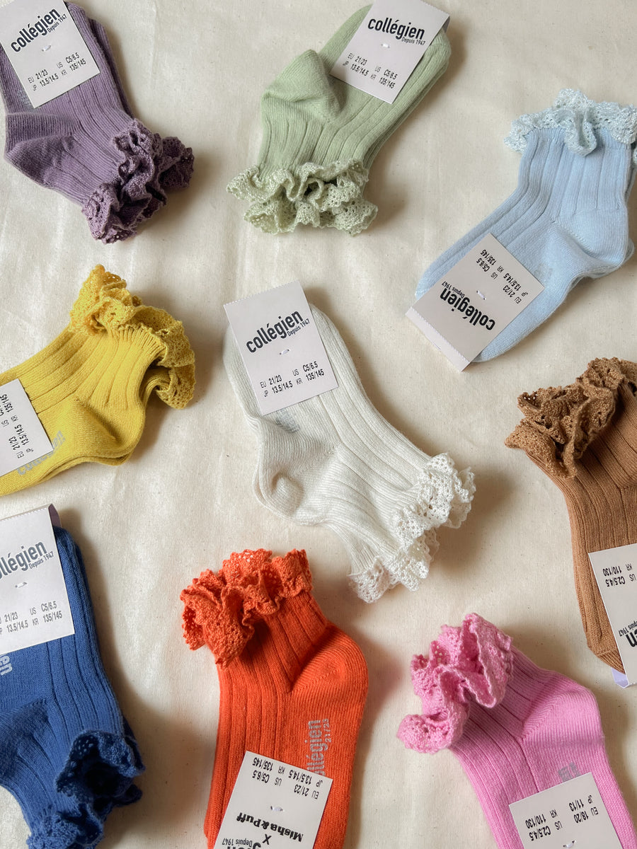 Collégien (コレジアン) / Lili - Lace Trim Ribbed Ankle Socks