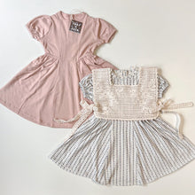 画像をギャラリービューアに読み込む, vintage puff dress. rose quartz pointelle