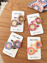 画像をギャラリービューアに読み込む, 【ラスト1点】Flower Crochet Clip Set - Raspberry / Lime