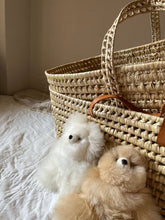 画像をギャラリービューアに読み込む, 【ラスト1点】MOSES BASKET( LEATHER STRAPS) & BEIGE LINEN SET