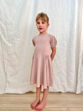 画像をギャラリービューアに読み込む, vintage puff dress. rose quartz pointelle