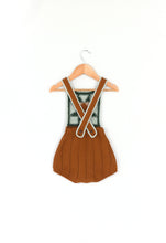 画像をギャラリービューアに読み込む, 【ラスト1点】patchwork quilt romper. acorn