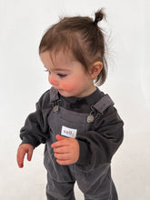 画像をギャラリービューアに読み込む, 【ラスト1点】Woven Cotton Soll Overalls - Charcoal