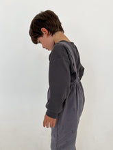 画像をギャラリービューアに読み込む, 【ラスト1点】Woven Cotton Soll Overalls - Charcoal