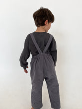 画像をギャラリービューアに読み込む, 【ラスト1点】Woven Cotton Soll Overalls - Charcoal