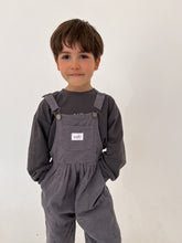 画像をギャラリービューアに読み込む, 【ラスト1点】Woven Cotton Soll Overalls - Charcoal