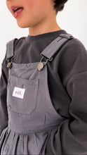 画像をギャラリービューアに読み込む, 【ラスト1点】Woven Cotton Soll Overalls - Charcoal
