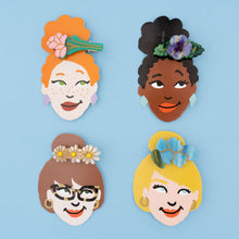 画像をギャラリービューアに読み込む, Pansies Hair Clip