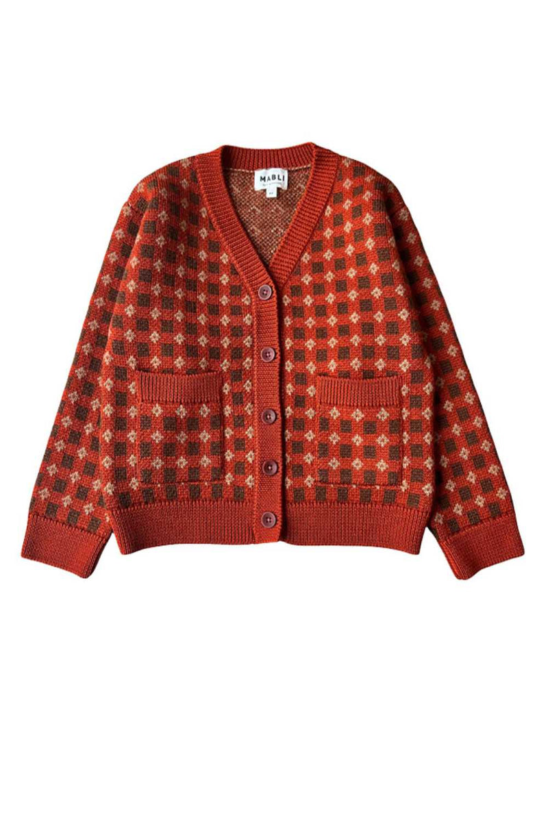 【日本正規販売店】MABLI マブリ/ CASTELL CARDIGAN/ BRICK