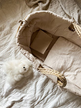 画像をギャラリービューアに読み込む, 【ラスト1点】MOSES BASKET( LEATHER STRAPS) & BEIGE LINEN SET