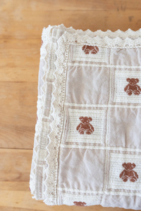 patchwork blanket - teddy bear