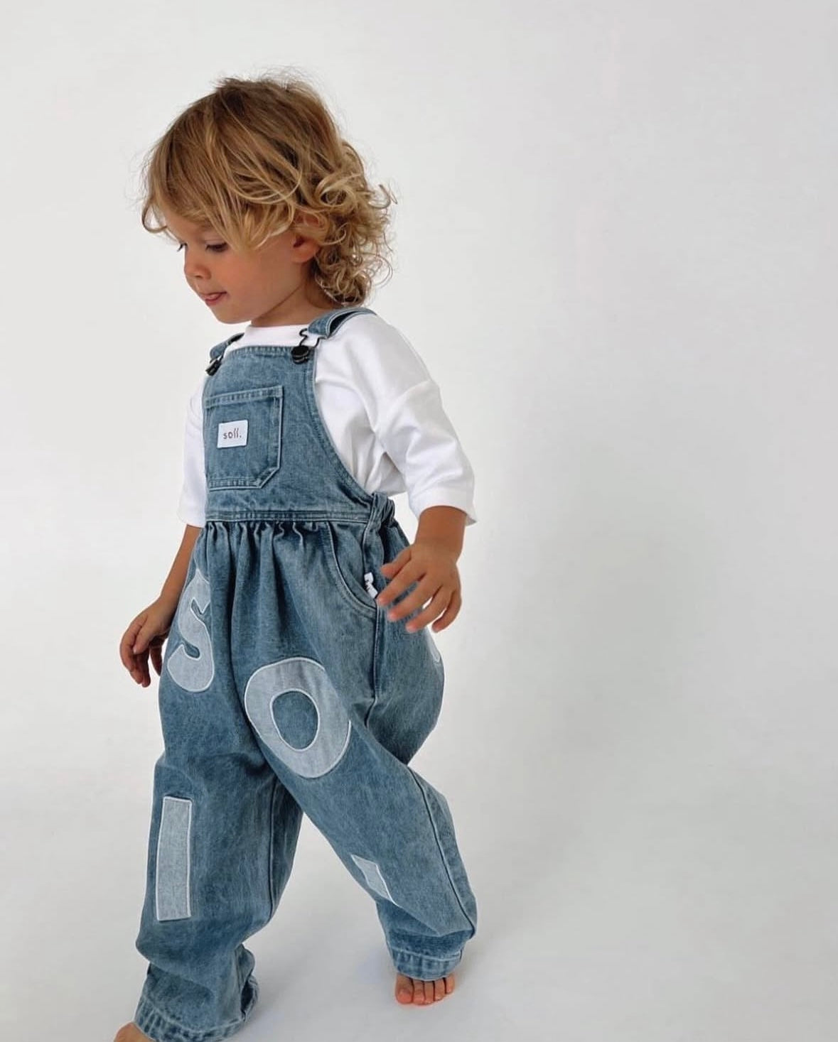 Soll.the label デニムサロペット　1y soll. the label】- ソルザレーベル - Kids Soll Denim Overalls
