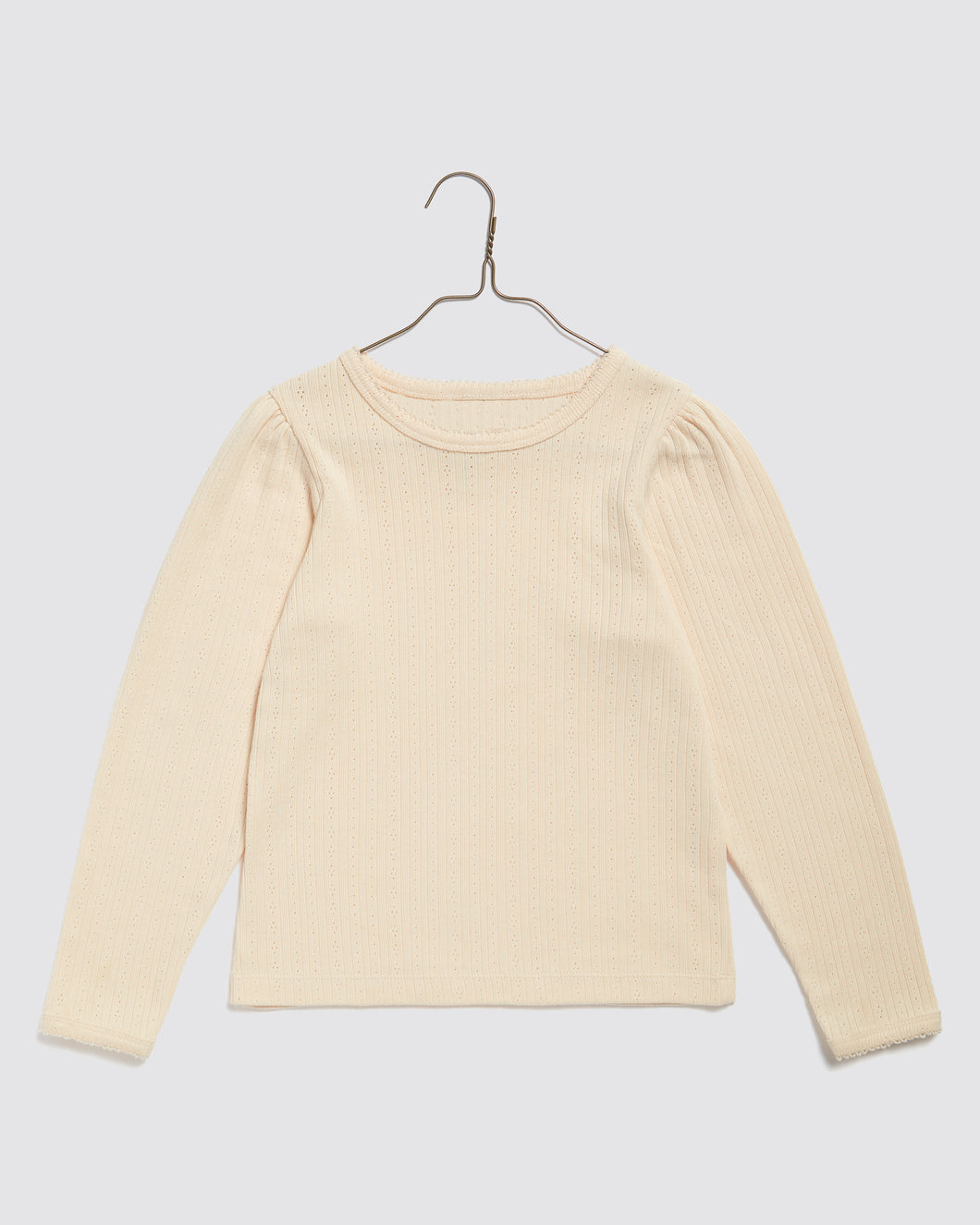 Organic Pointelle T-shirt Buttermilk