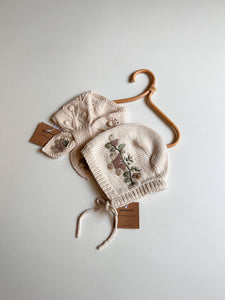 〚Melty Colors × Penoora's〛Pelit Embroidery bonnet - Natural