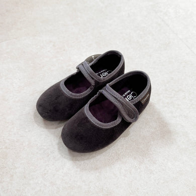 Cienta  | Velour single strap shoes (size 23〜30) | GRIS
