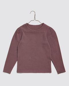 【ラスト1点】Organic Pointelle T-shirt Grape