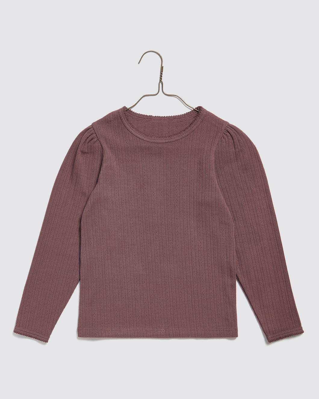 【ラスト1点】Organic Pointelle T-shirt Grape