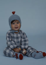 画像をギャラリービューアに読み込む, Fog Blue Gingham Onesie