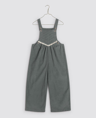 Veronica Dungarees - Teal Blue Velvet