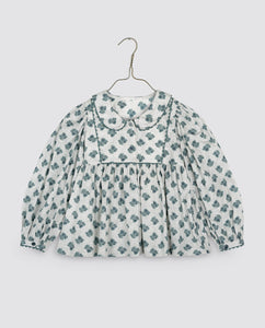 【ラスト1点】Esther Blouse - Hollyhock Floral in Teal