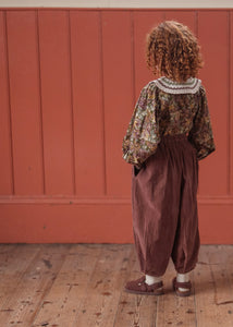 Jessica Trousers Velvet in Nutmeg