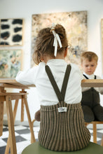 画像をギャラリービューアに読み込む, Footed Tights / Seaweed Brown x Peanut Striped