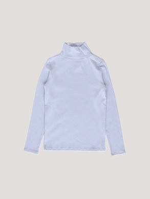 pima snap turtleneck . heather