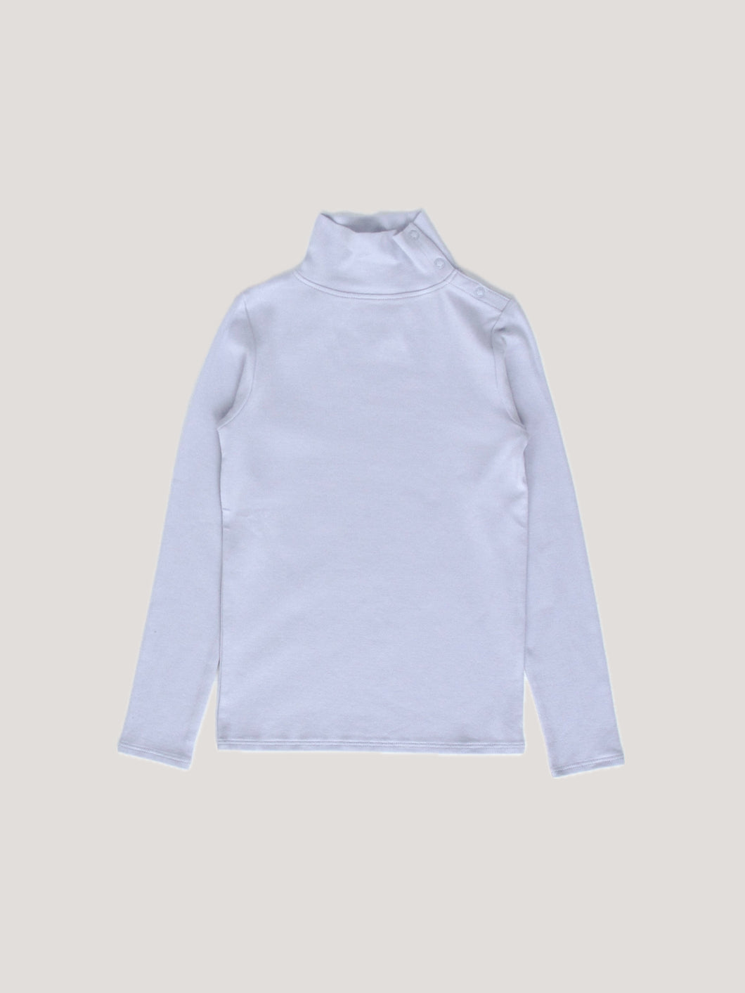 pima snap turtleneck . heather