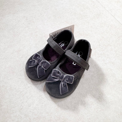 【ラスト1点】Cienta  | Velour single strap ribon shoes | GRIS