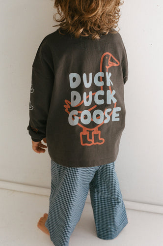 DUCK DUCK GOOSE TEE - WASHED BLACK