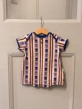 画像をギャラリービューアに読み込む, retro stripe rompers / cream
