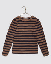 画像をギャラリービューアに読み込む, Organic Pointelle T-shirt Nutmeg Stripe