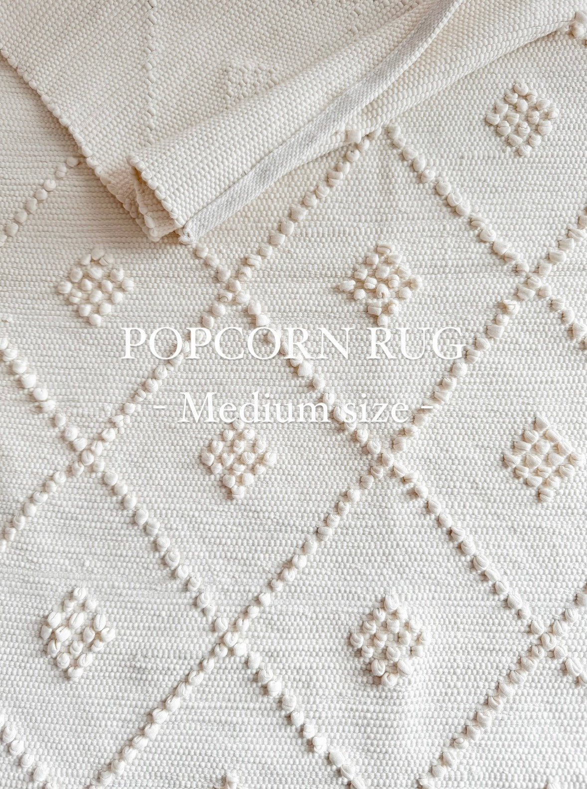 mikanu cotton rug white 4dot（POPCORN RUG ⁄ ivory ⁄ MEDIUM