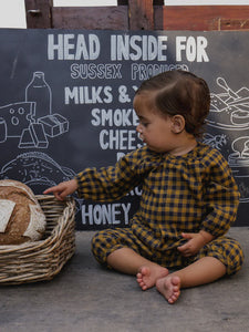 Blueberry Gingham Onesie