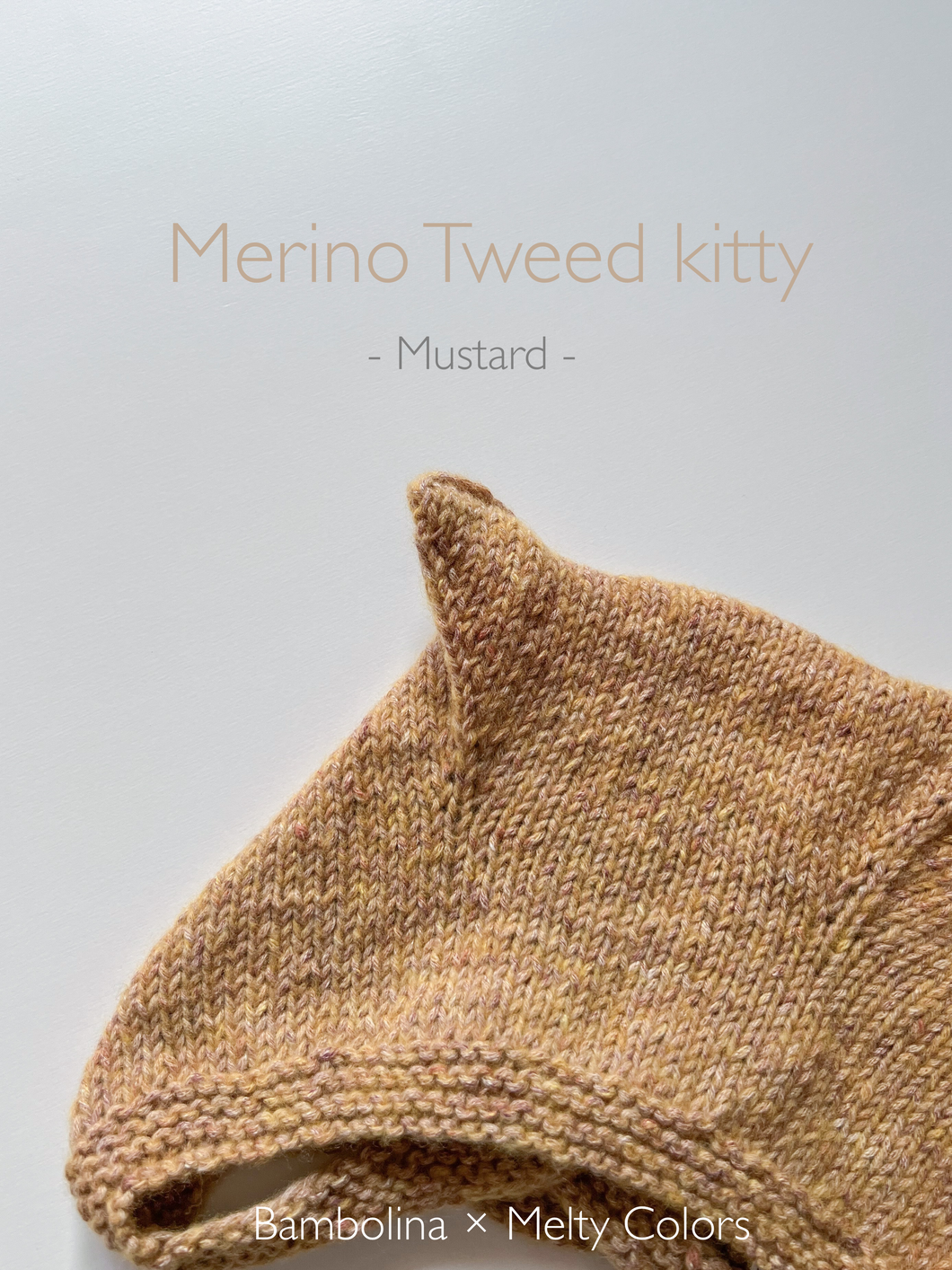 【Bambolina × Melty Colors】 Merino Tweed kitty - Mustard