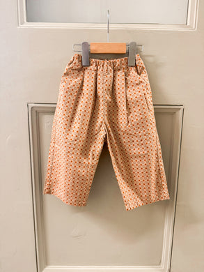 flower pattern pants / orange