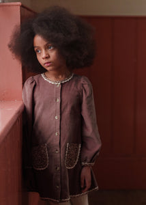 Jules Dress Velvet in Nutmeg