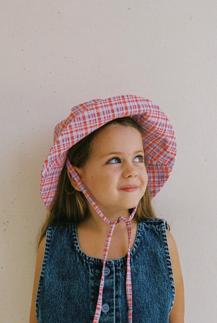 JNR Picnic Check Sunhat