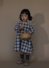 画像をギャラリービューアに読み込む, Fog Blue Gingham Field Dress