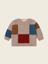 画像をギャラリービューアに読み込む, Block Patchwork Wool Jumper