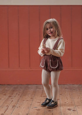 Hastings Romper Velvet in Nutmeg