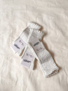 Juliette - Pointelle Organic Cotton Knee-high Socks-Doux Agneaux