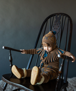 MOONBEAM CAPELET - PECAN/AZURITE BLUE