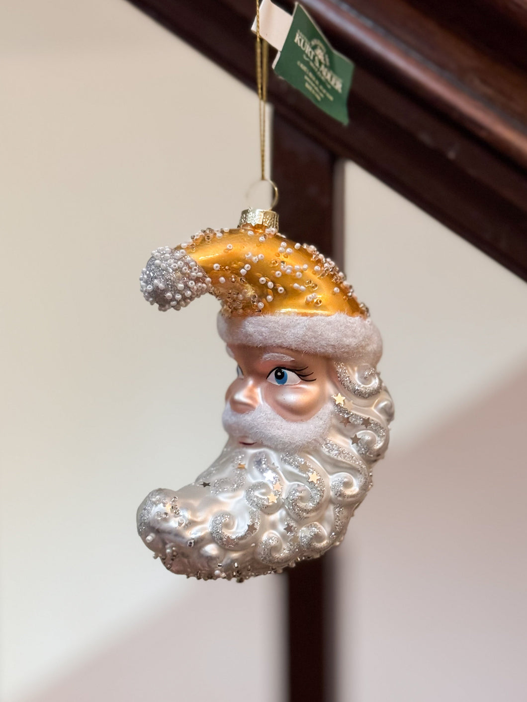 Celestial Moon Santa Ornament