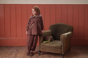 Jessica Trousers Velvet in Nutmeg